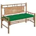 thumbnail image 1 of vidaXL Garden Bench with Cushion 120 cm Bamboo, 1 of 5