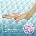 thumbnail image 3 of Lucid - Colchoneta de Memory Foam con Gel - Sobrecolchón de 5 Zonas de 5 cm - Topper para Colchón - Sensación Suave y Acolchada - Alivia Puntos de Presión - Individual Extra Largo, 3 of 7