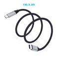 thumbnail image 2 of Cable de datos PD de carga rápida de 60 W Cable de datos de aleación de aluminio trenzado rápido C-C de 5 A Cable de datos TIPO C de carga flash de 5 A, 2 of 3