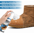 thumbnail image 3 of Suede Shoe Cleaner Kit, 6.76oz Suede & Nubuck Cleaner Spray with Brush and Towel, Color-Safe Foam Cleaner for Sneakers, Boots, Trainers & Leather Shoes, Removes Dirt, Stains, Salt Marks & Water Spots, 3 of 7