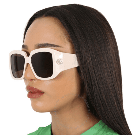 Gucci GG1402S 004 55mm Square Sunglasses Women's Ivory
