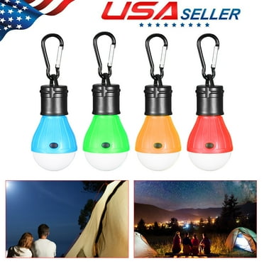 JahyShow Tent Lamp Portable LED Tent Light 4 Packs Clip Hook Hurricane Emergency Lights LED Camping Light Bulb Camping Tent Lantern Bulb for Camping Hiking Fishing Outage