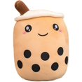 thumbnail image 1 of Funny Doll Pearl Milk Tea Cup - Milk Tea Pillow Brown Triangle (50cm) Adepaton LL-1594, 1 of 6