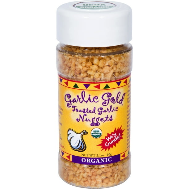Organic Garlic Gold Nuggets, Crunchy Roasted Garlic Seasoning Granules