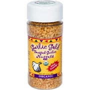 Organic Garlic Gold Nuggets, Crunchy Roasted Garlic Seasoning Granules, Sodium Free no MSG Free, 2.1 Oz Jar
