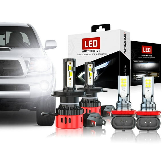 For Honda Fit 2006-2020 LED Headlight Kit 6000K H4/9003 High/Low Beam   H11 Fog Lights Bulbs