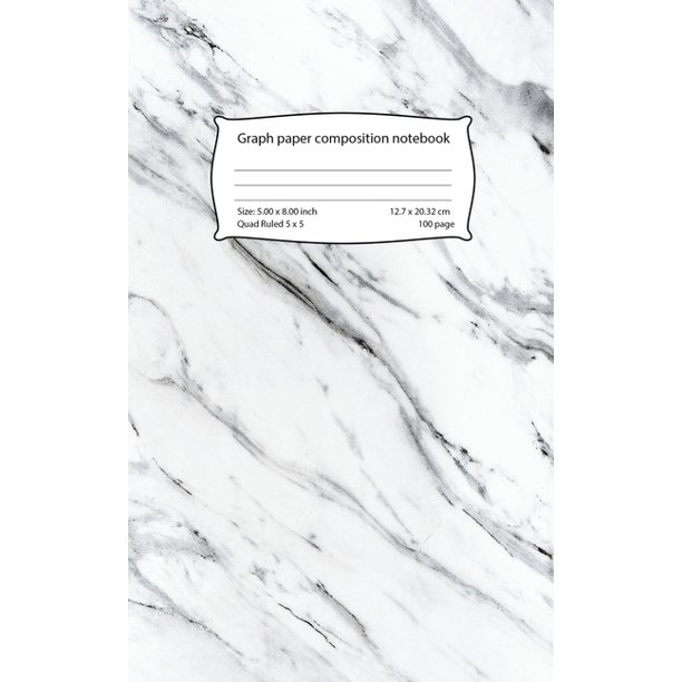 Graphing Paper Composition Notebook 5 Squares Per Inch 5.0 X 8.0 Graph paper composition