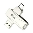 thumbnail image 1 of Netac U782C 128GB Type-C + USB dual interface USB flash drive plug and play mobile phone memory expansion USB flash drive silver, 1 of 8