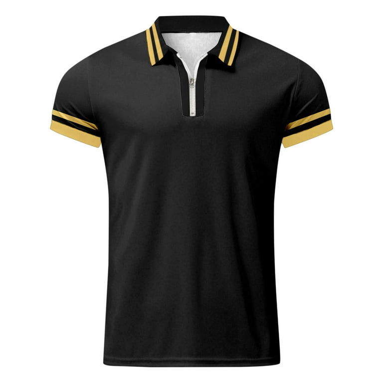 Yellow polo black collar 2025