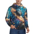 thumbnail image 2 of Rateoe Colorful Planet Universe Pattern Mens Hoodie, Pullover Hooded Sweatshirt, Kangaroo Pocket Hoodie Ideal for Daily Wear, Travel and Home-3X-Large, 2 of 7