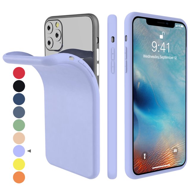 TORUBIA For iPhone 11 Pro Max 6.5 Inch Back Case Slim Fit Soft TPU Phone Case Built-in Velvet Material Anti-Scratch Protective Cover,Can effectively extend service life Lilac colour