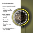 thumbnail image 3 of Pontiac Firebird Black Retro Neon Analog Wall Clock with Pull Chain, 3 of 4