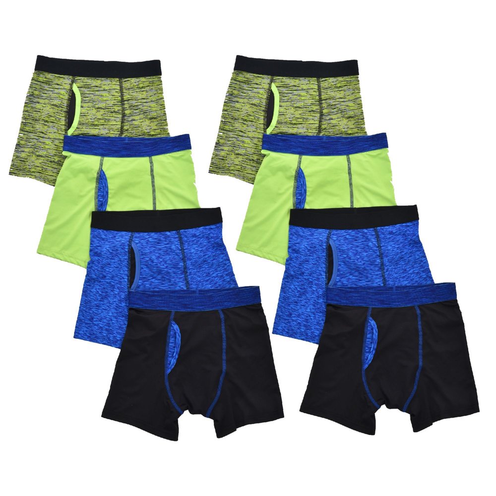 Athletic Works Athletic Works Boys Underwear, 8 Pack Space Dye Boxer