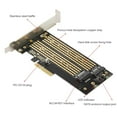 thumbnail image 2 of Adaptador Dual M.2 Pcie Para Ssd Sata O Pcie Nvme Con M.2 Nvme (M-Key) Y Sata (B-Key) Ssd Cooler Solution 22110 2280 2260 2242 2230 A Tarjeta De Expansión De Controlador De Host Pci-E Minnieouse EL012049-00, 2 of 6