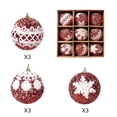 thumbnail image 2 of 9Pcs 8Cm Colorful Knitted Patterns Foam Christmas Ball Ornament Set For Tree And Party Decor, 2 of 5