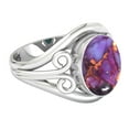 thumbnail image 3 of Copper Purple Turquoise Women Jewelry 925 Sterling Silver Ring, 3 of 10