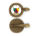 thumbnail image 1 of Yaounde Cameroon National Emblème Coiffure Broche Coiffure Clip Barrette, 1 of 3