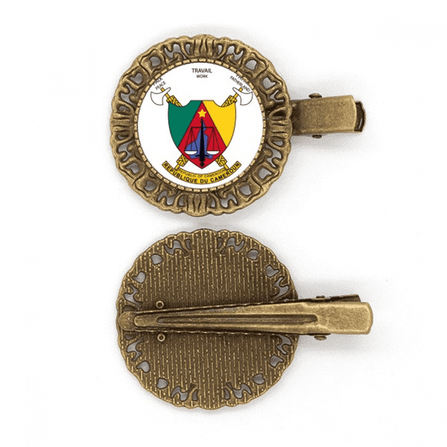 Yaounde Cameroon National Emblème Coiffure Broche Coiffure Clip Barrette