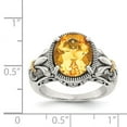 thumbnail image 4 of 925 Sterling Silver With Real 14kt Citrine Ring Size: 6; for Adults and Teens; for Women and Men, 4 of 6
