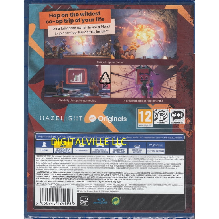 It Takes Two PS4 PlayStation 4 Brand New factory Sealed - Walmart.com