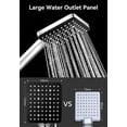 thumbnail image 4 of Square Shower Head, High Pressure Shower Head, Universal Adjustable Replacement Powerful Water Saving Shower Head, 6 Modes Shower Head (Water Saving Shower Head Without Hose), Chrome Plated [Energy Class A+++], 4 of 5