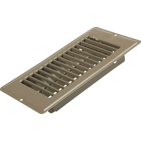 

United States Hardware 4 In. x 8 In. x 1-5-16 In. Brown Steel Floor Register V-056IB 220965