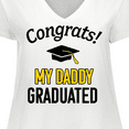 thumbnail image 4 of Inktastic Congrats My Daddy Graduated with cap Women's Plus Size V-Neck T-Shirt, 4 of 5