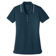 thumbnail image 5 of Yellow Rooster Womens Dry Zone UV Micro-Mesh Tipped Polo River Blue Navy/ White L, 5 of 6