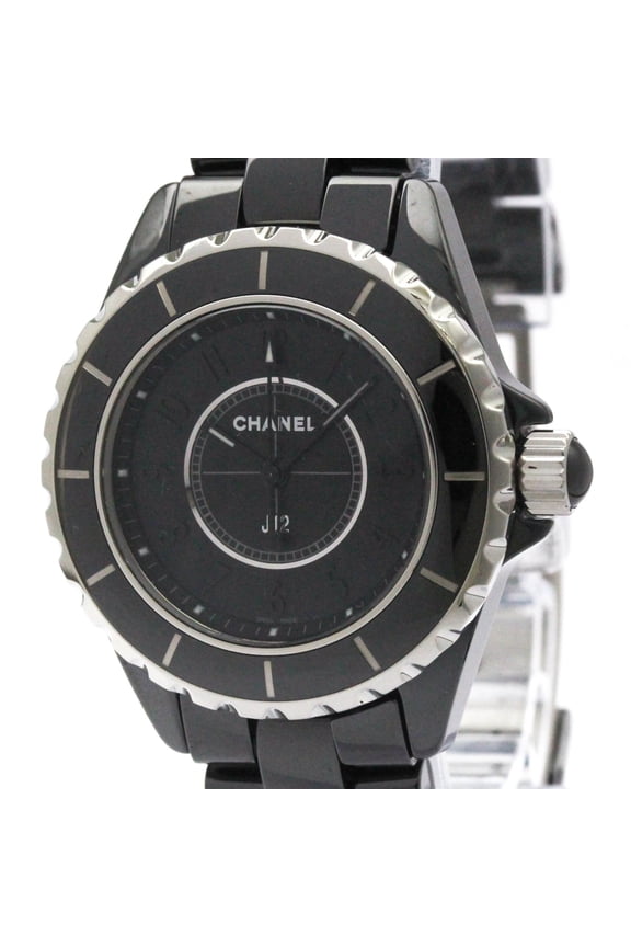 Pre-Owned CHANEL J12 Intense Black Ceramic Quartz Ladies Watch H3828 Polished