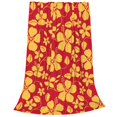 thumbnail image 2 of Honeii Red Vintage Flowers Print Fleece Blanket - Throw Blanket for Bed, Sofa, Couch, Camping, and Travel , Microplush Ultra Soft Warm Blanket-40"x30", 2 of 7