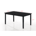 thumbnail image 5 of Home Design Osaka Dining Table, Black, Rectangular Top with rounded EdgesMiddle Divided Design, Sturdy Square Legs, Modern Style, Durable Construction, 5 of 5