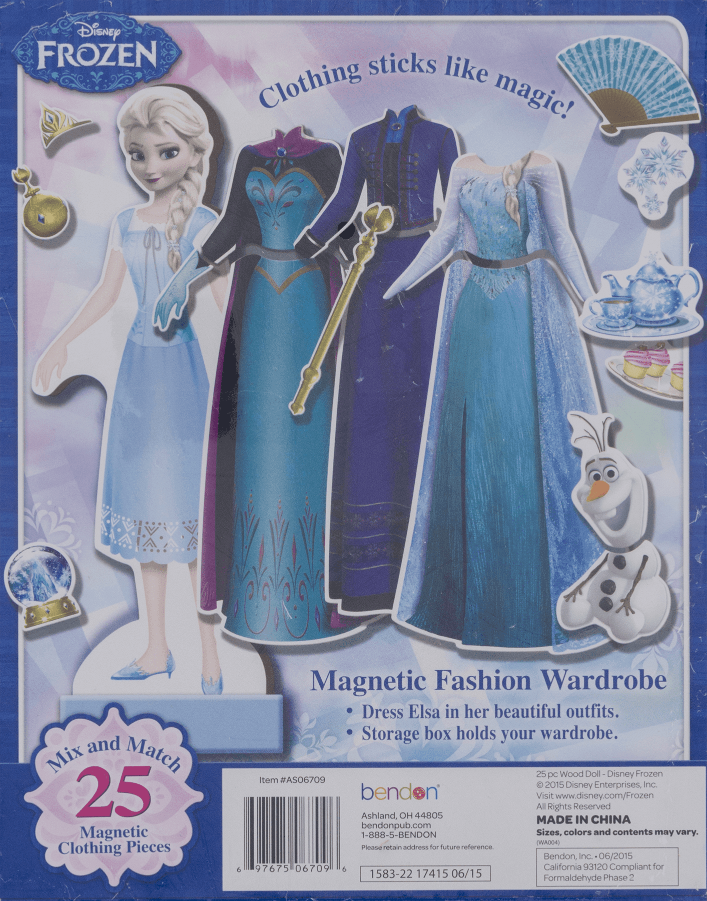 elsa magnetic dress up doll