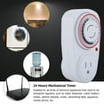 thumbnail image 3 of 2 Types 24 Hours Mechanical Timer Durable Indoor Socket Switch AC Outlet Timer US Plug 110V, 3 of 5