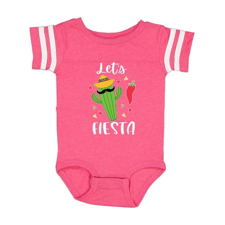 

Inktastic Cinco De Mayo Let s Fiesta Cute Cactus with Sombrero Gift Baby Boy or Baby Girl Bodysuit