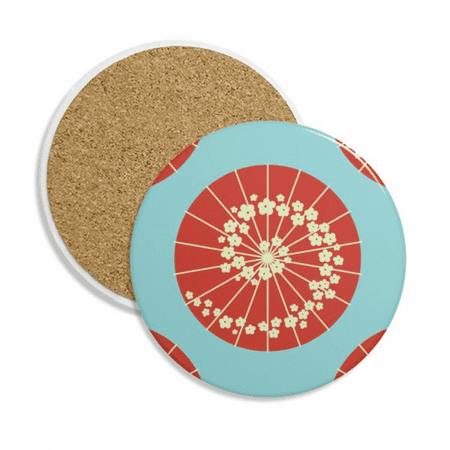 

Sakura Umbrella Flowers Pattern Japan Coaster Cup Mug Tabletop Protection Absorbent Stone