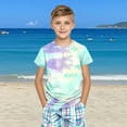 thumbnail image 5 of FamilyThread Boys And Girls Tie Dye Short Sleeve Shirt Kids Summer Fashion Crewneck Tops Casual Tees For 3-14 Years, 5 of 8