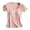 Pink, variant on Women’s Pajama Top U-Neck Short Sleeve Loungewear T-Shirt Breathable Nightwear Casual Sleep Blouse