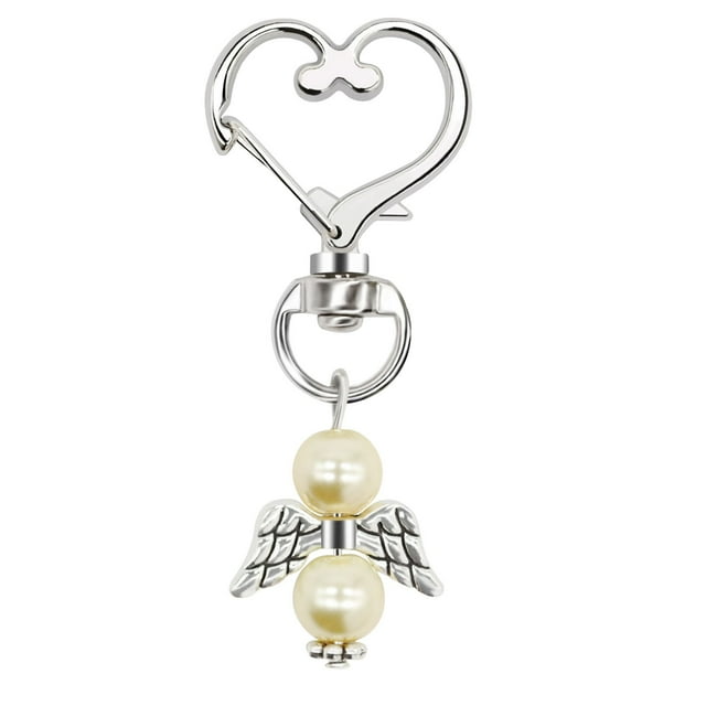 EGNMCR Keychains Angel Keychain Ring White/Blue Key Chain Baby Shower Favors Pendant Gifts Key chain