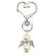 thumbnail image 1 of Llaveros para mujer, llavero de billetera, llavero de auto, lindo llavero de ángel, llavero blanco/azul, llavero colgante para baby shower, regalos, llavero., 1 of 3