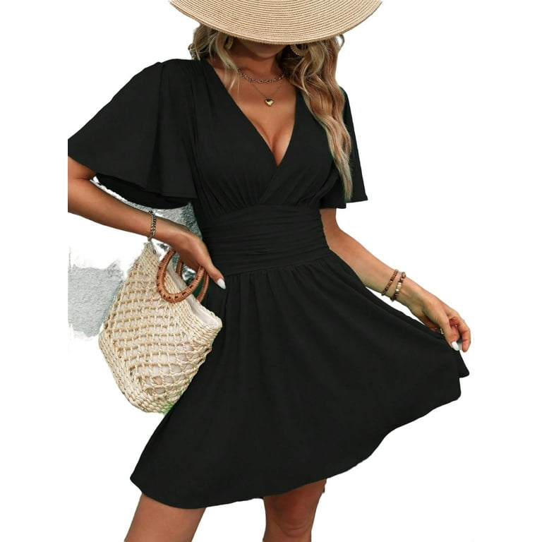 Casual Solid Color O Neck A Line Dresses(4 Colors) Casual Solid Color O Neck A Line Dresses(4 Colors)