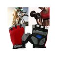 thumbnail image 1 of GEARONIC TM Ciclismo Hombres Mujeres Bicicleta de montaña Medio dedo Almohadilla de gel Antideslizante Absorbe los golpes Transpirable Ciclismo Ciclismo Guantes deportivos al aire libre - Rojo M Inevent SH1106-121, 1 of 5