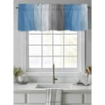 thumbnail image 4 of Valances for Windows Sky Blue Rod Pocket Cafe Window Treatments Valance Curtains for Kitchen Bathroom Laundry Basement Windows 60"x18", 4 of 9
