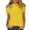 Yellow1, variant on fatyb Womens Mock Neck Short Sleeve Tops Slim Basic Tee for Women Casual Going out Summer Tunic Shirts