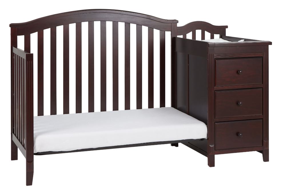 AFG Baby Furniture Kali II 4-in-1 Convertible Crib & Changer, Espresso