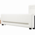 thumbnail image 5 of Euroco Upholstered Full Size Platform Bed with LED Light and USB Ports, 2 Drawers, White, 5 of 13