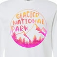 thumbnail image 4 of Inktastic Glacier National Park Montana Pink Mountains Long Sleeve T-Shirt, 4 of 5