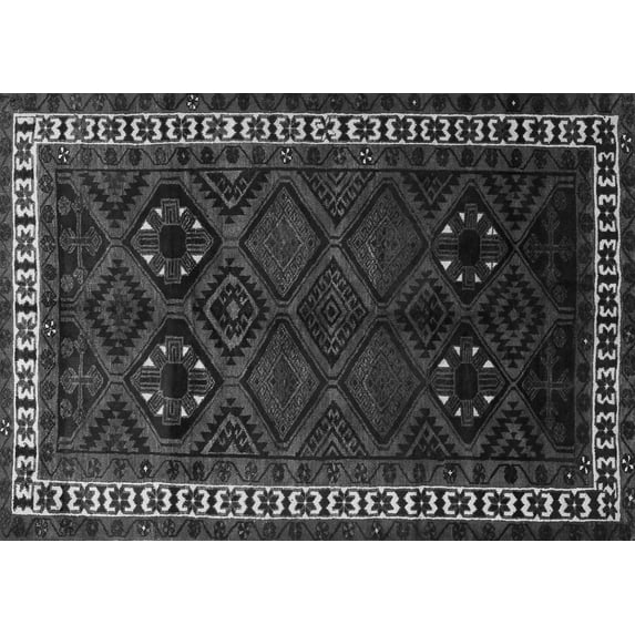 Ahgly Company Indoor Rectangle Persian Gray Traditional Area Rugs, 7' x 9'