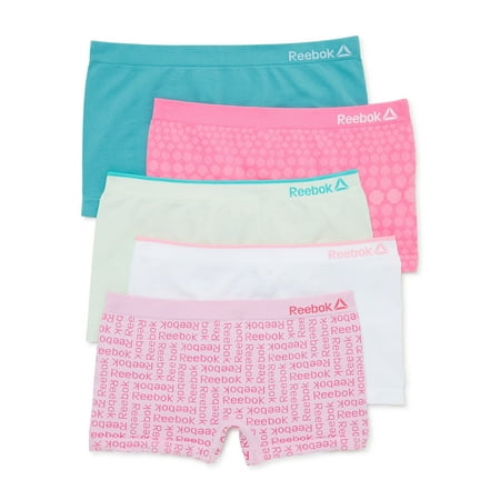 Reebok Girls Seamless Boyshort Panties, 5-Pack, Sizes S-XL
