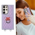 thumbnail image 6 of for Samsung Galaxy S24 Ultra Case with RFID Blocking Card Holder and Strap for Women,Crossbody Lanyard,Kickstand Ring Stand Holder,Snap Clasp,Cute Phone Wallet Case For Samsung Galaxy S24 Ultra,Purple, 6 of 8