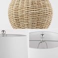 thumbnail image 3 of JONATHAN Y Nora 22" Rustic Coastal Rattan Globe LED Table Lamps, Brown (Set of 2), JYL4050A-SET2, 3 of 7